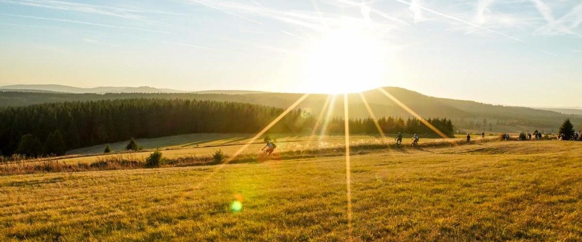 Na kole z Loučné na Klínovec