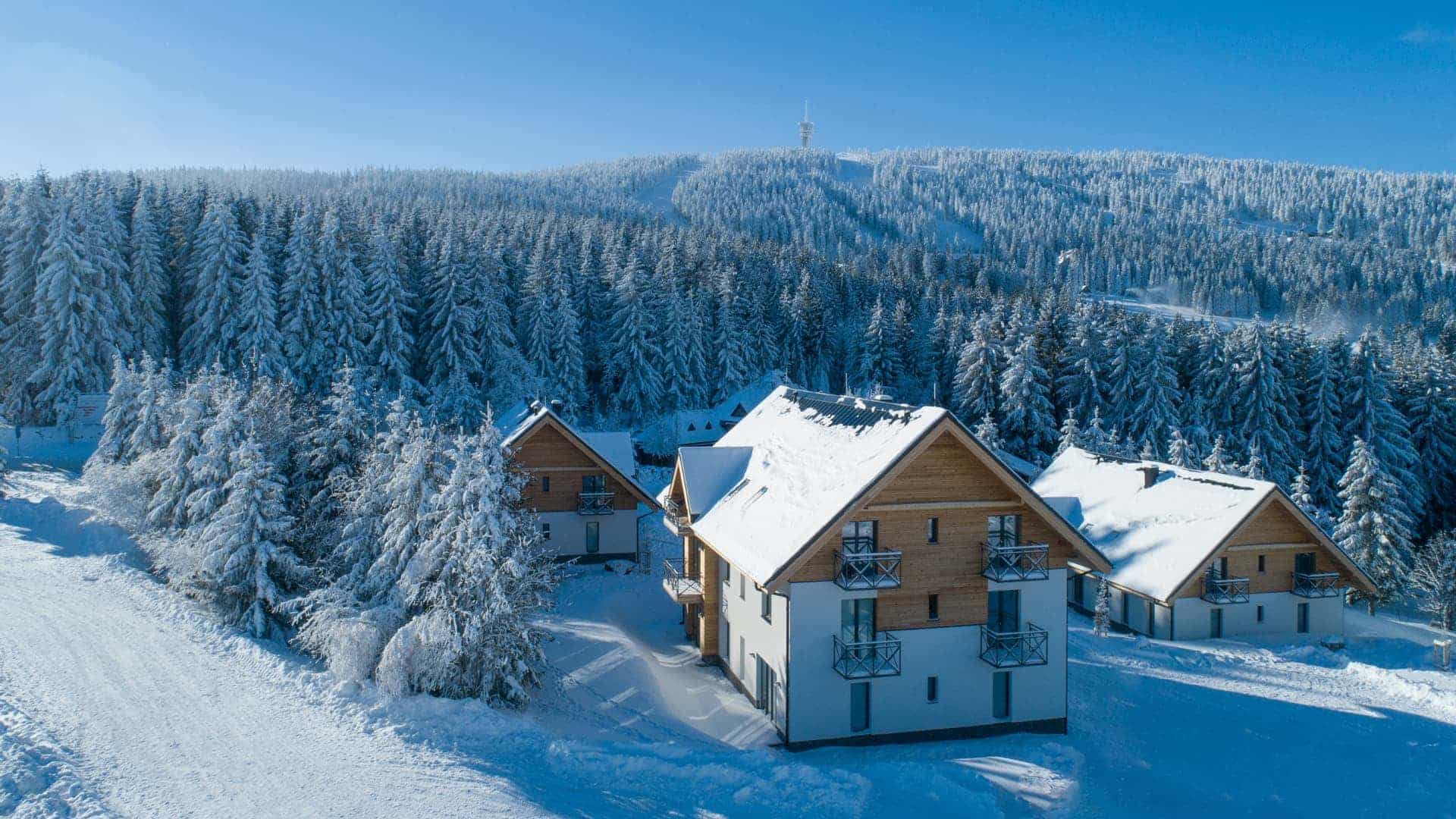 Exteriér komplexu Ski Chalet Klínovec