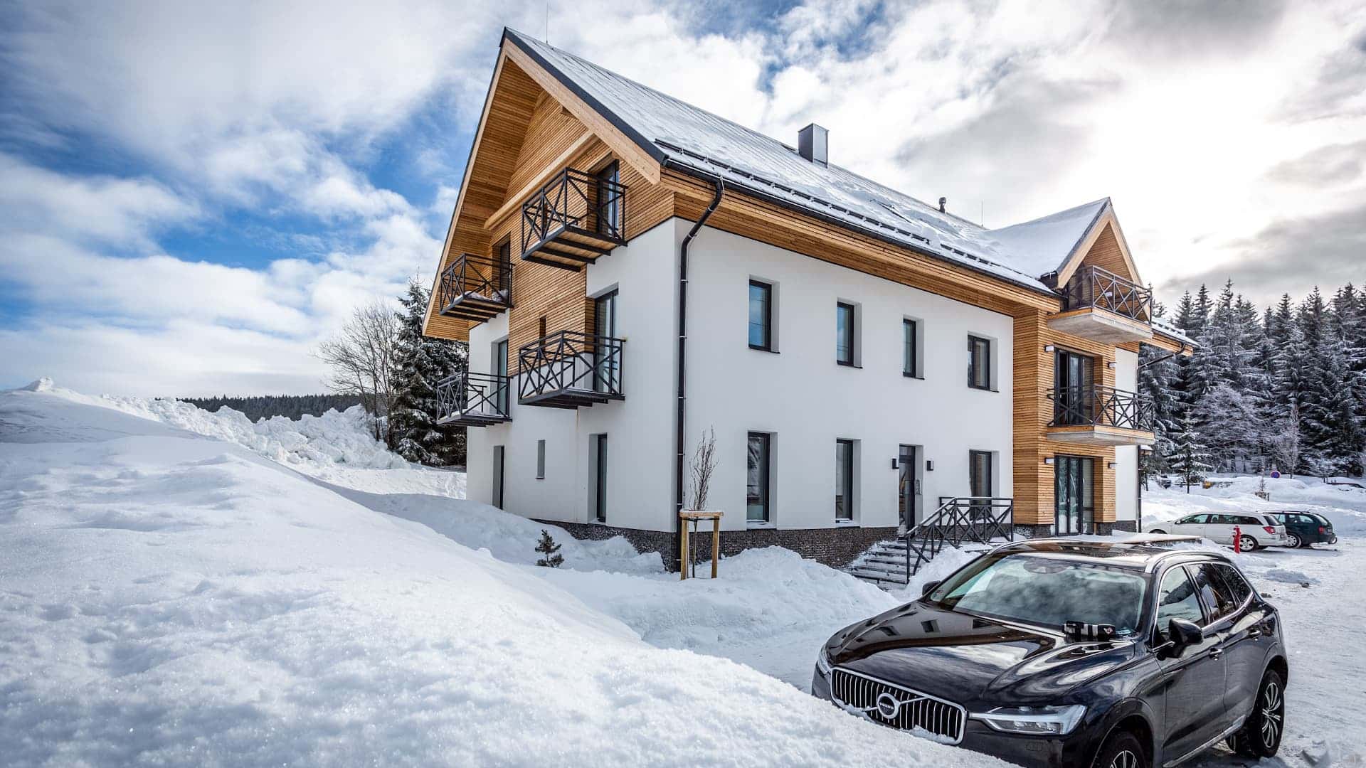 Exteriér komplexu Ski Chalet Klínovec