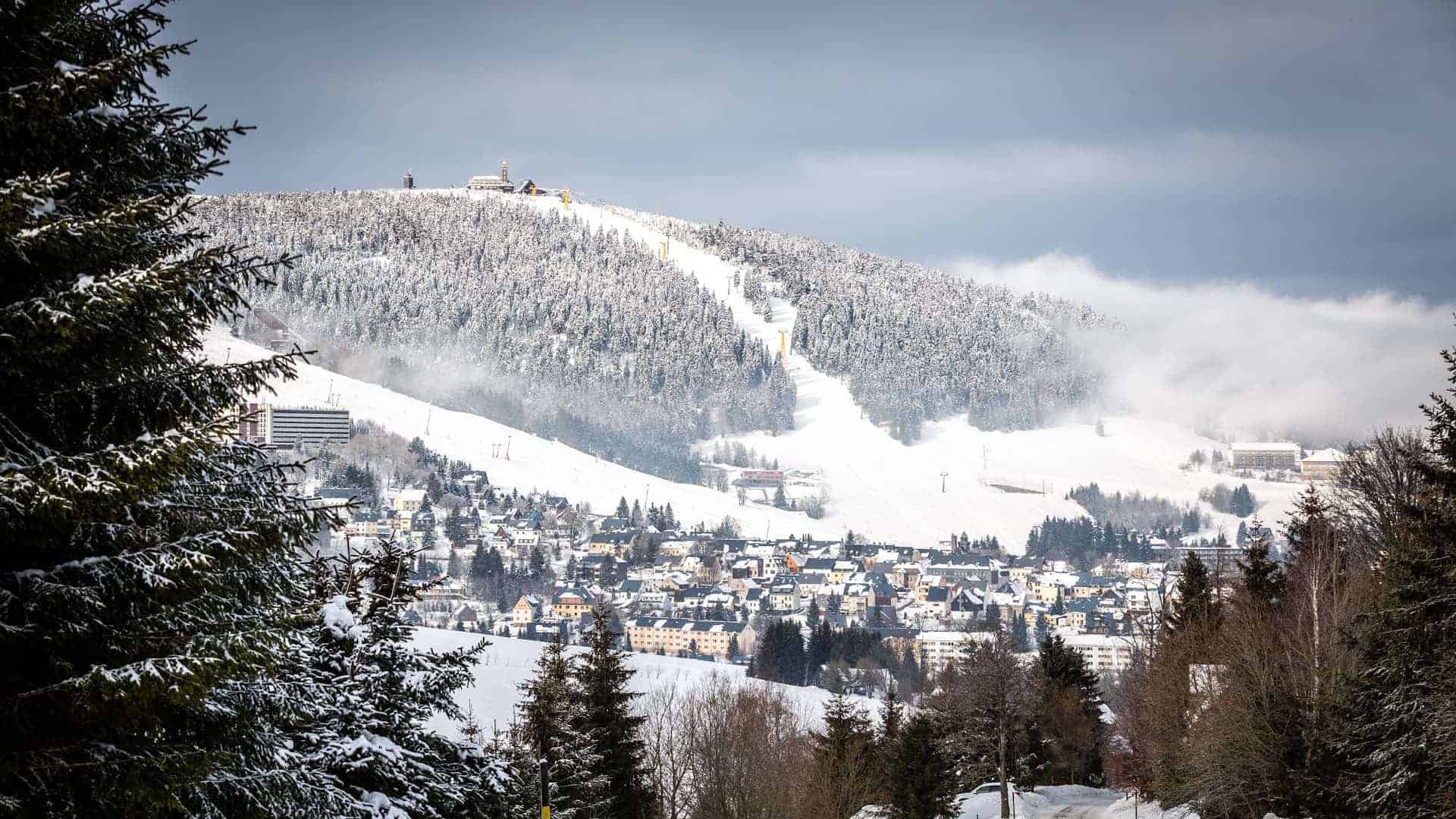 Výhled na Fichtelberg