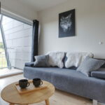 Obývací pokoj apartmánu A7 komplexu Apartmány Hexagon