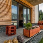 Terasa apartmánu Adina 3 v komplexu Ski Chalet Klínovec