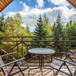 Balkon apartmánu Adina 8 v komplexu Ski Chalet Klínovec